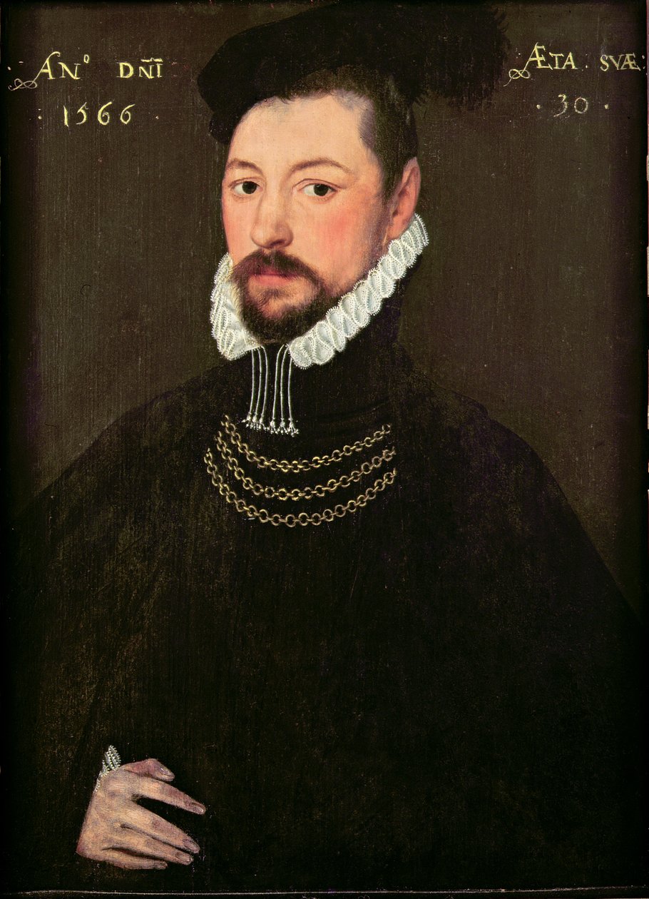 Sir Edmund Huddleston (1536-1606) av English School