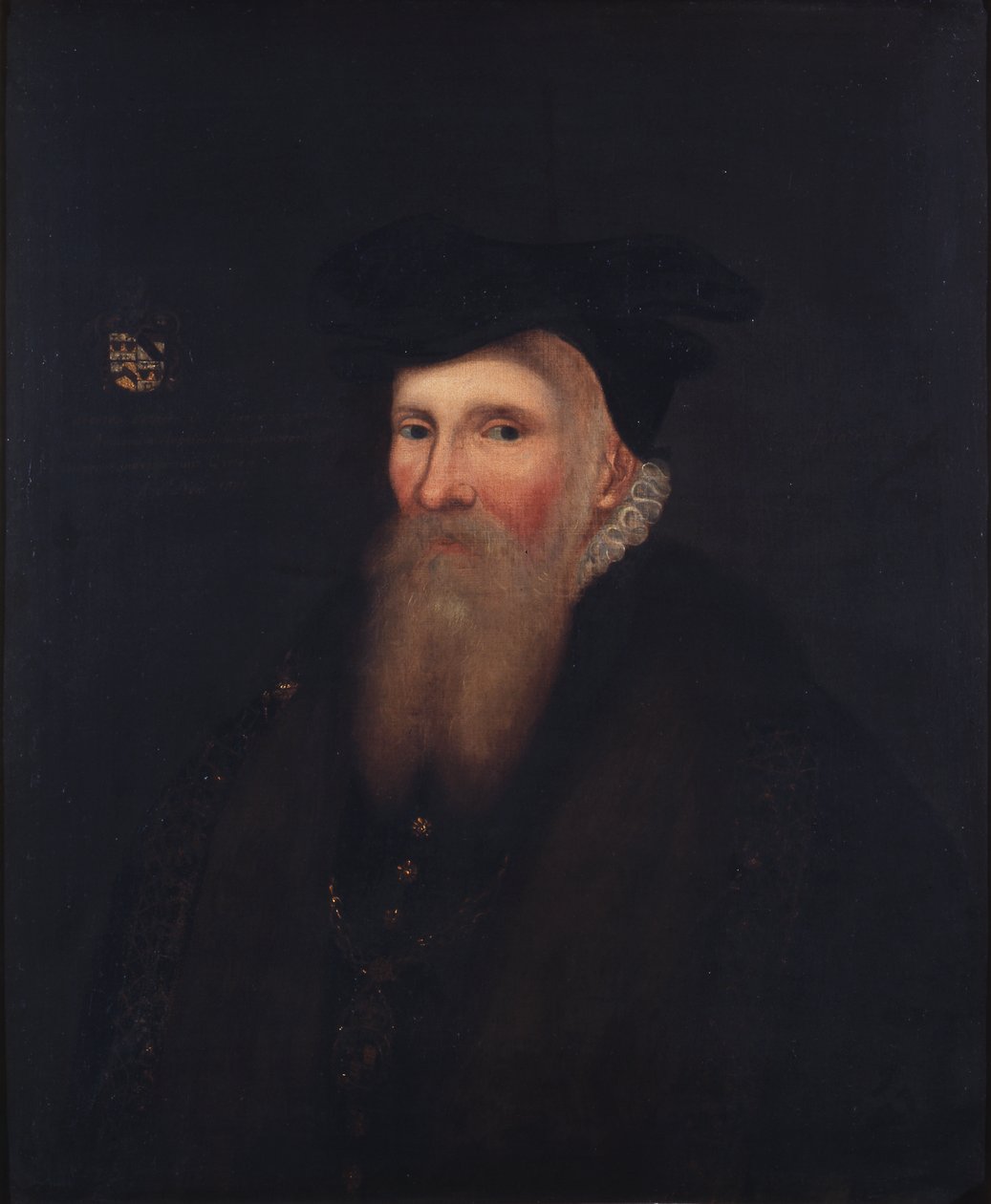 Sir Gilbert Dethick, våpenkonge med strømpebånd av English School