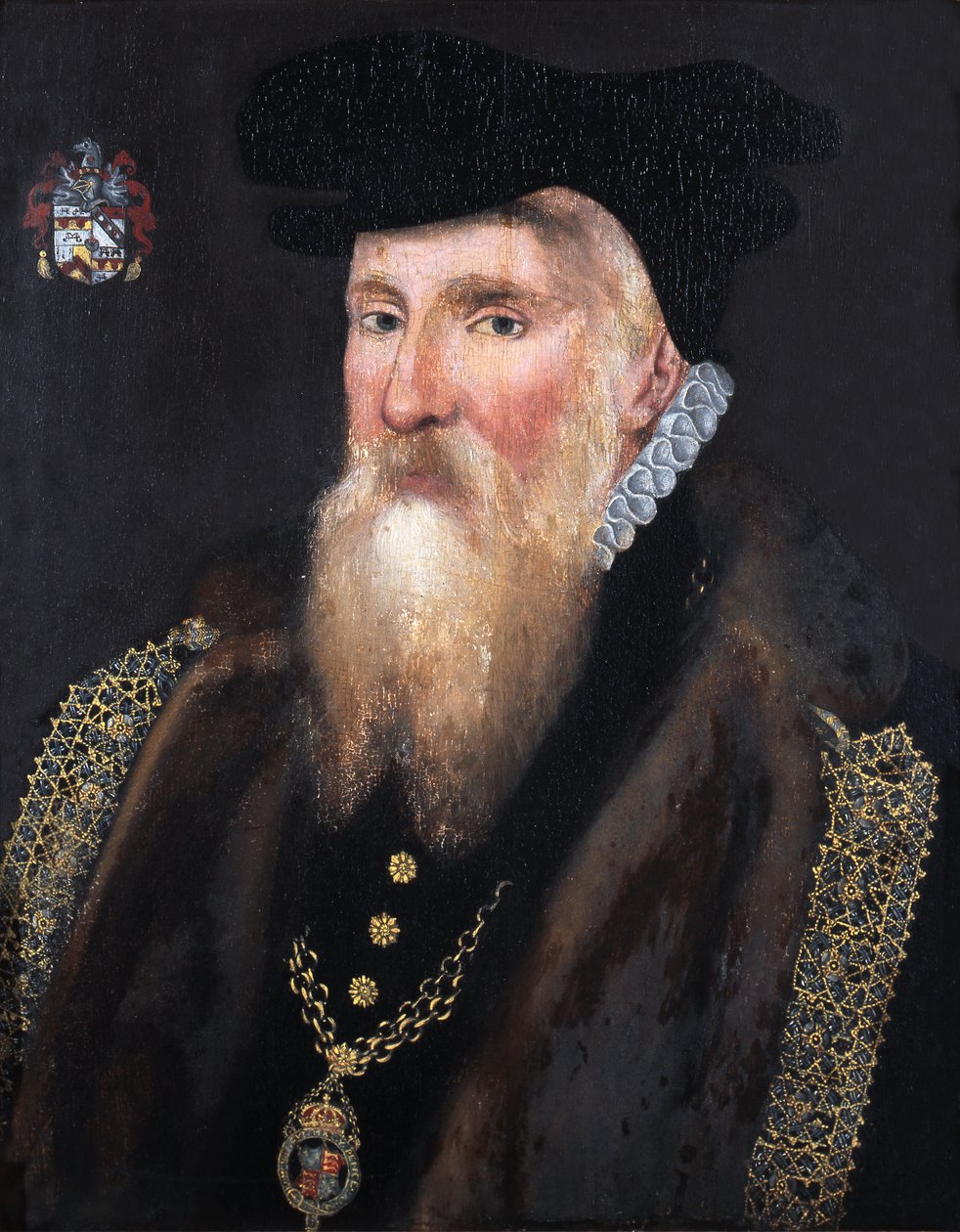 Sir Gilbert Dethick, våpenkonge med strømpebånd av English School