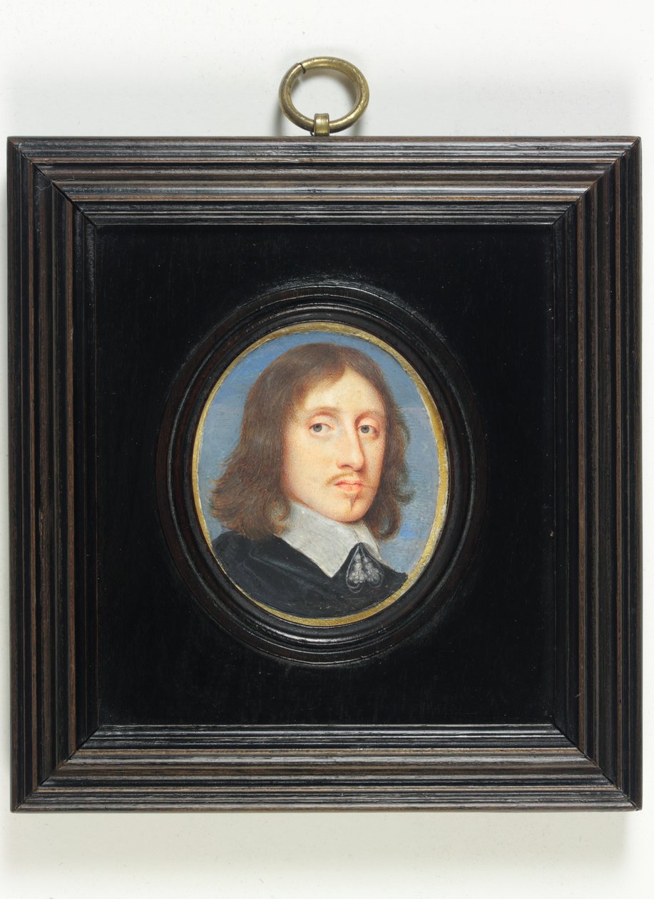 Sir Henry Vane The Younger (akvarell på vellum) av English School