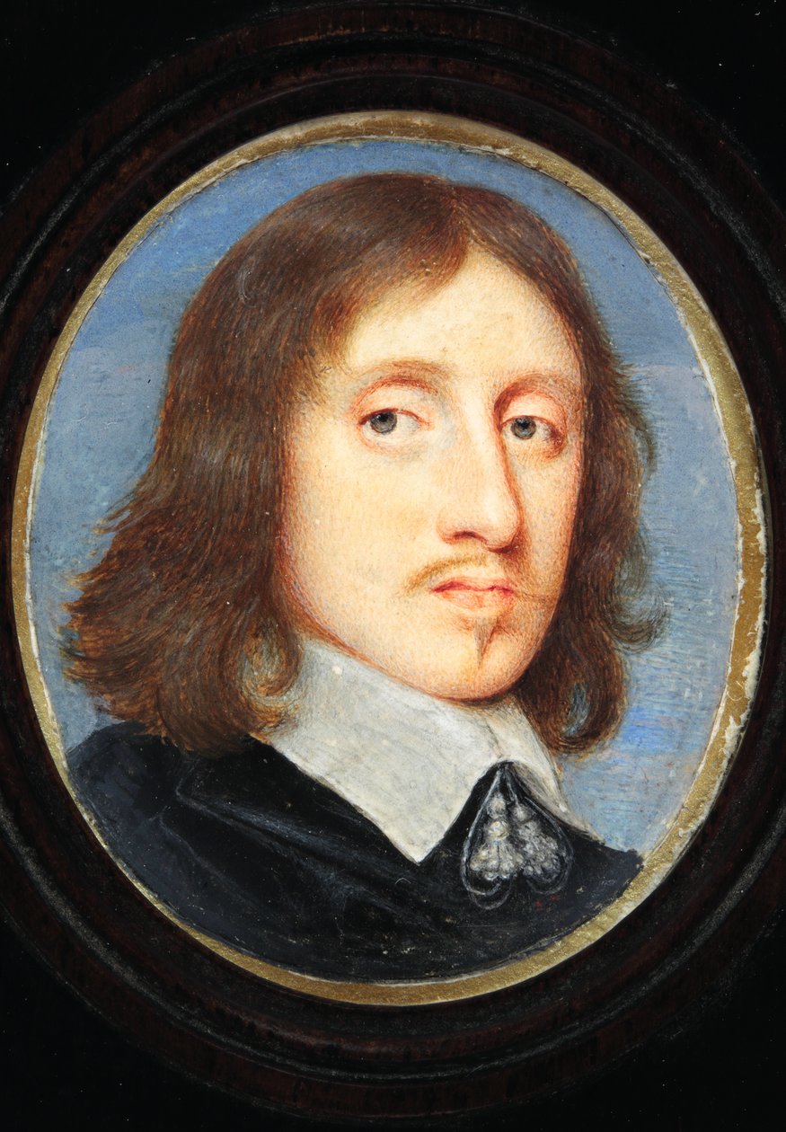 Sir Henry Vane The Younger (akvarell på vellum) av English School