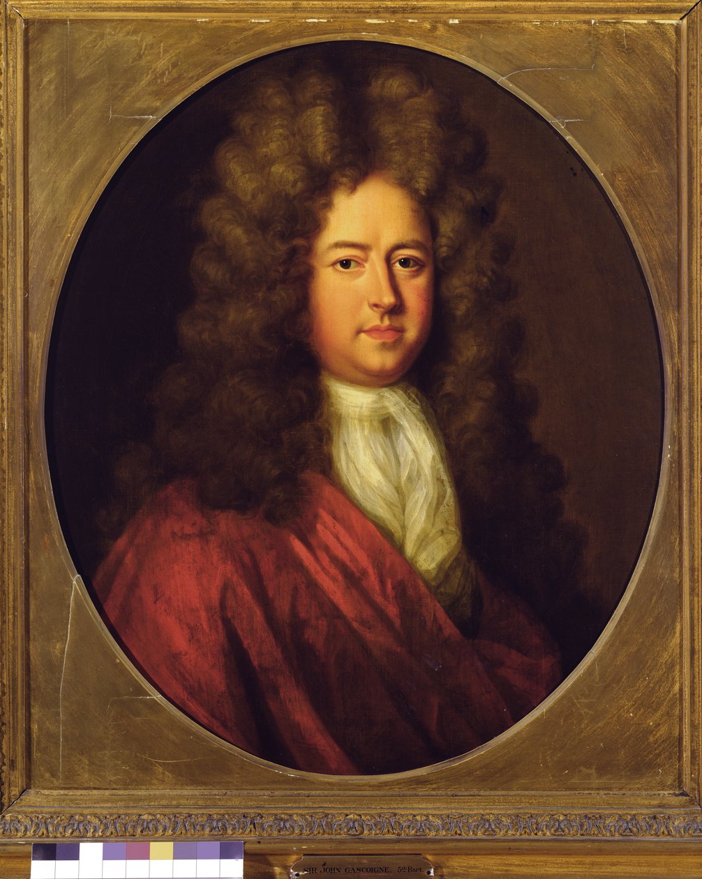 Sir John Gascoigne, 5. baronet (1661-1728) (olje på lerret) av English School