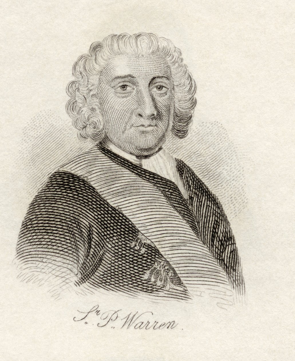 Sir Peter Warren, fra 'Crabb's Historical Dictionary', utgitt 1825 av English School