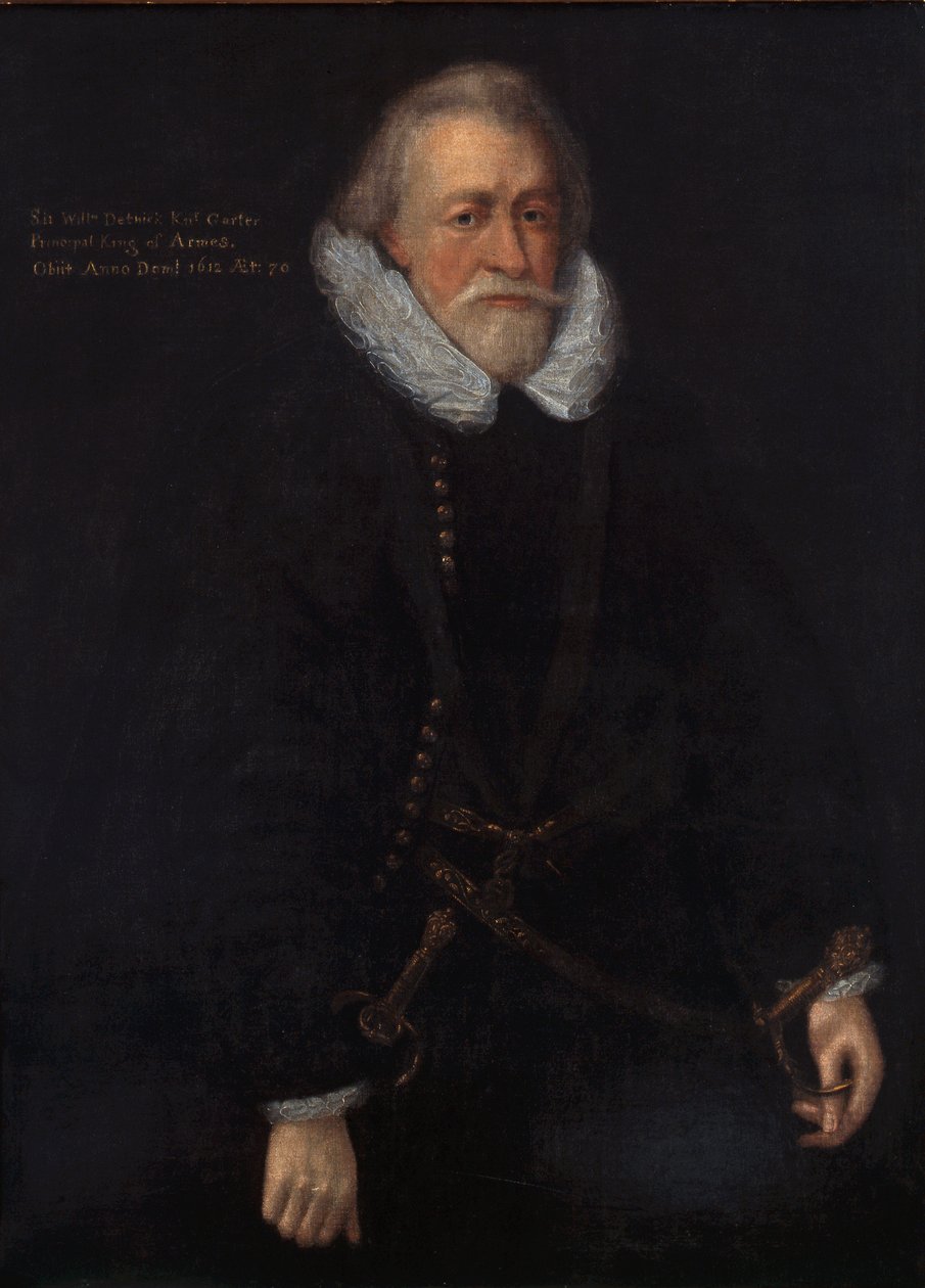 Sir William Dethick, strømpebåndskonge av våpen av English School