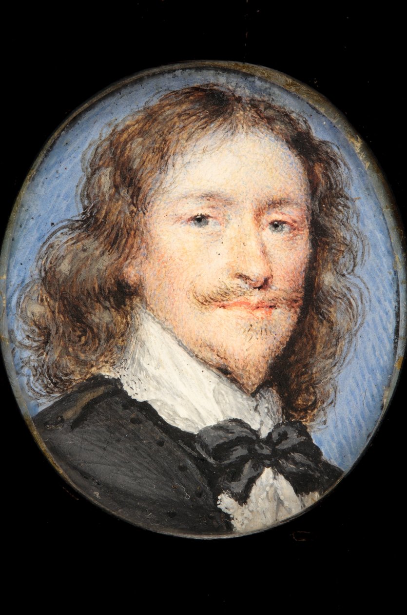 Sir William Waller (akvarell på vellum) av English School