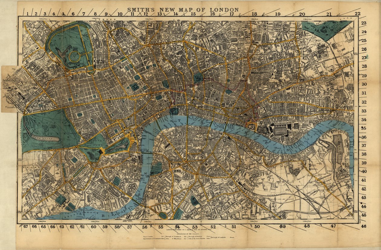 Smiths nye kart over London av English School