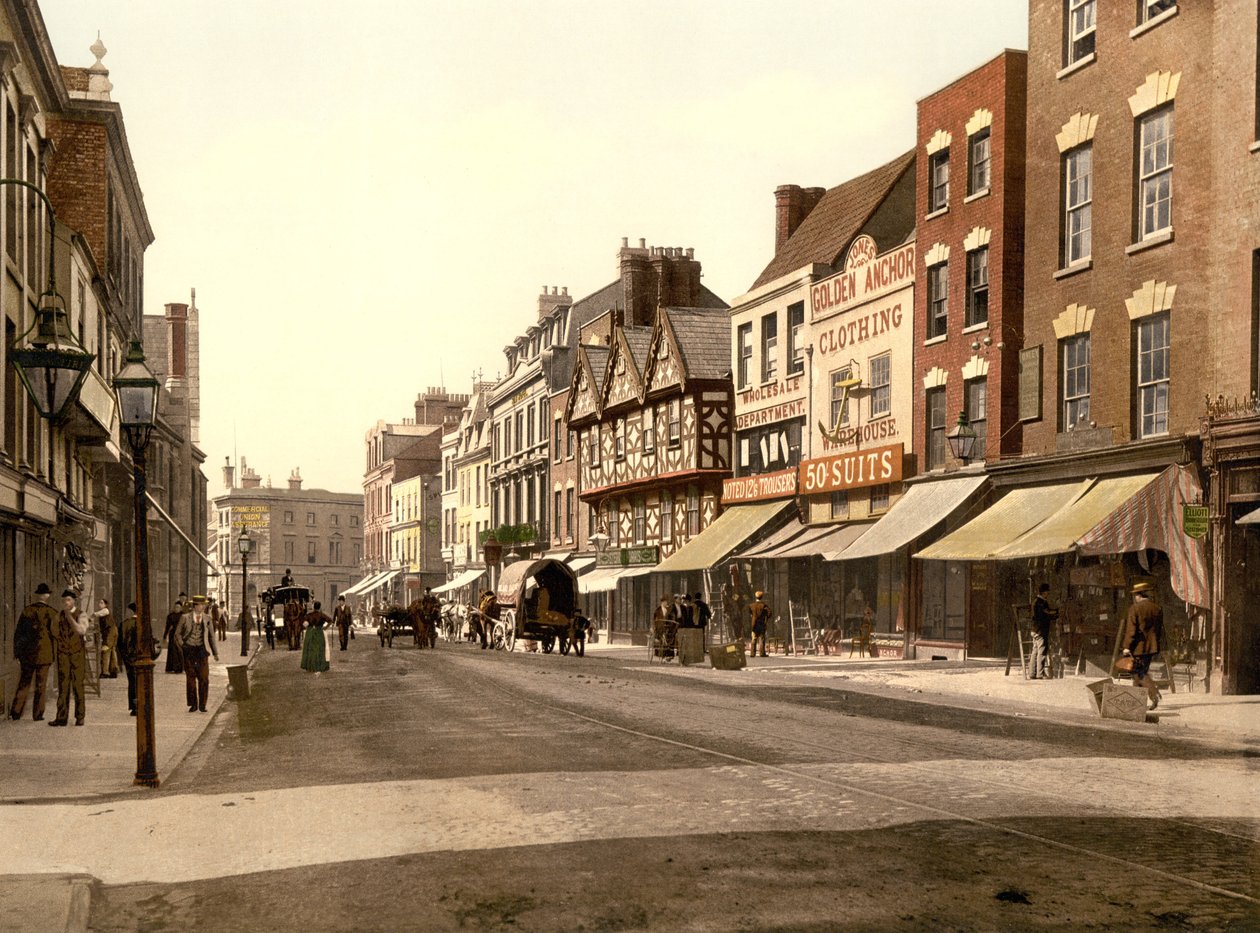 Southgate Street, Gloucester (håndfarget bilde) av English School
