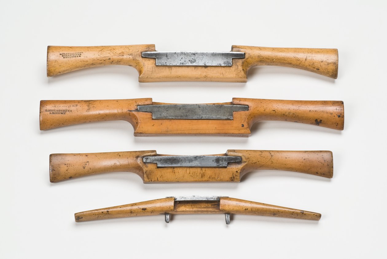 Spokeshaves, 1700-1800-tallet (buksbom og metall) av English School