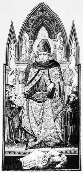 St. Augustine, biskop av Hippo, illustrasjon fra vitenskap og litteratur fra middelalderen og renessansen, skrevet og gravert av Paul Lacroix, 1878 av English School
