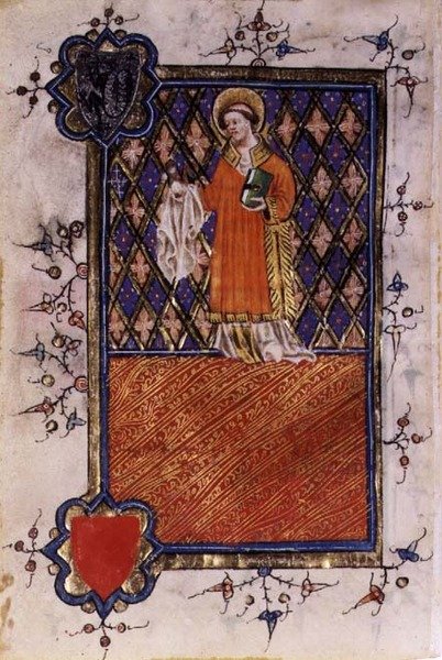 St. Barnabas, fra en timebok, ca. 1400-40 (vellum) av English School