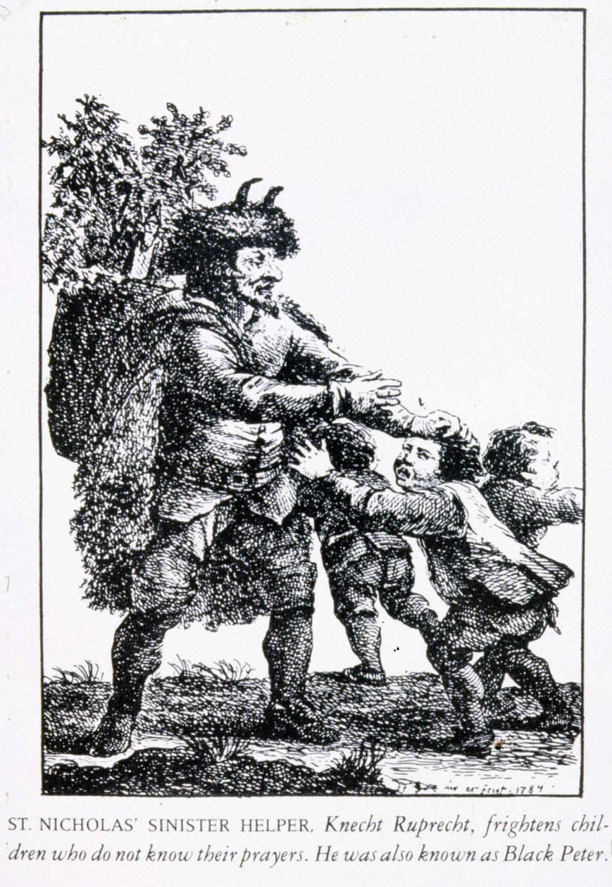 St. Nicholas Sinister Helper: Knecht Ruprecht, 1784 av English School