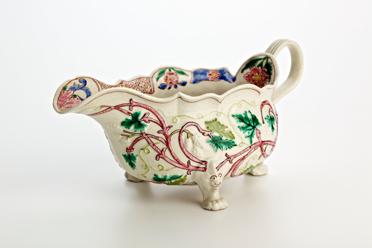 Staffordshire sausbåt, ca. 1760 (keramikk) av English School
