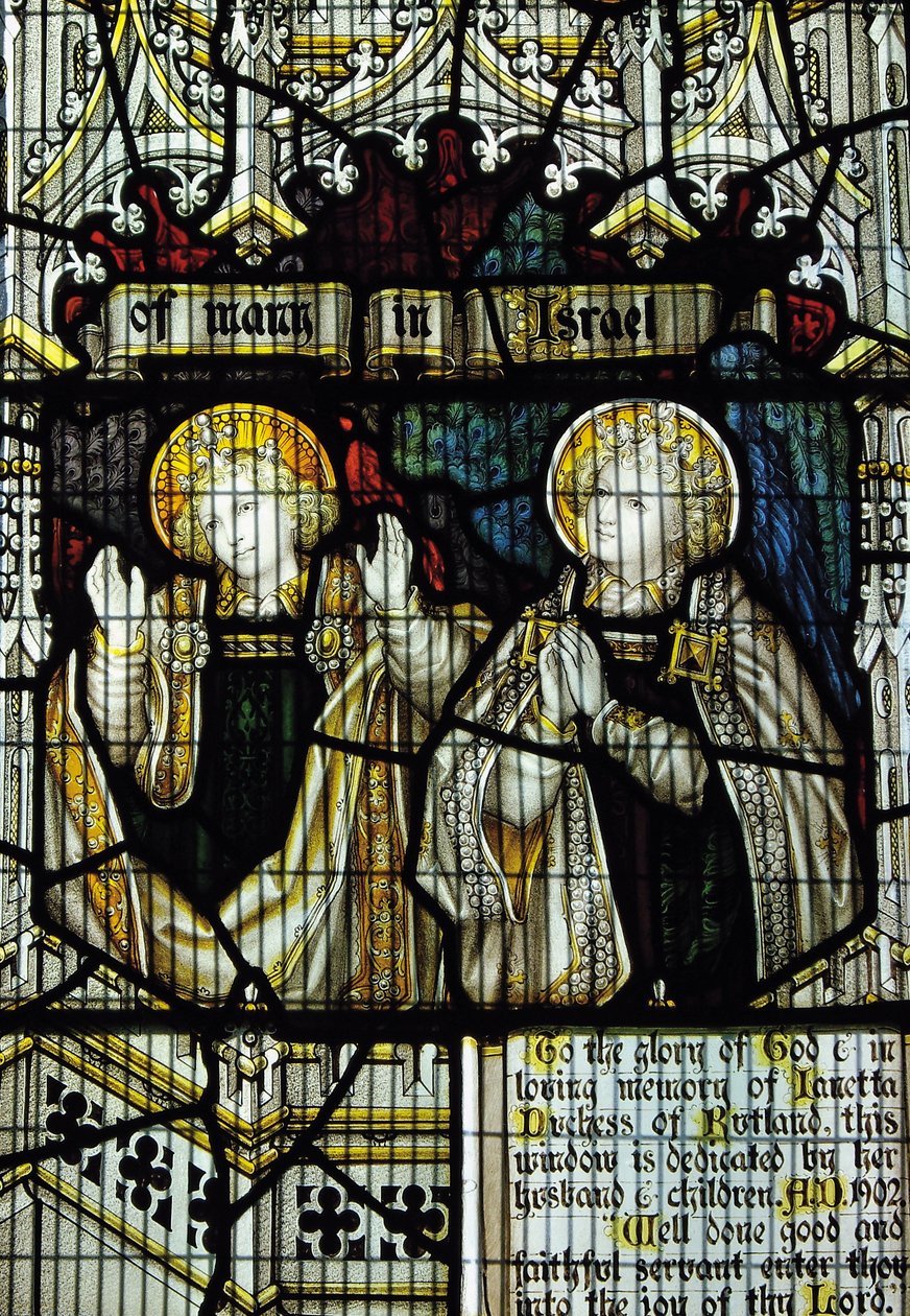 Glassmaleri dedikert til Janetta, 7. hertuginne av Rutland, South Transept av English School