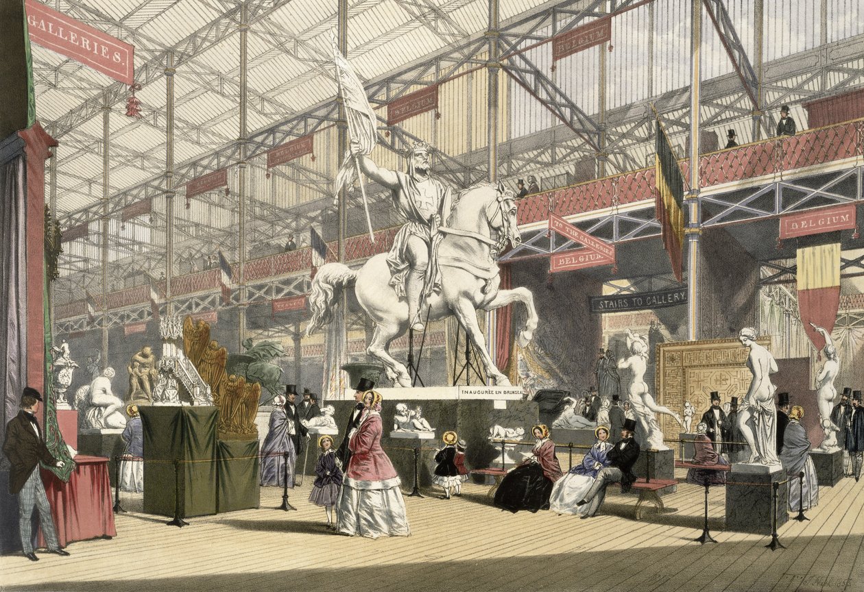 Statuer i den belgiske delen av den store utstillingen i 1851, fra Dickinson