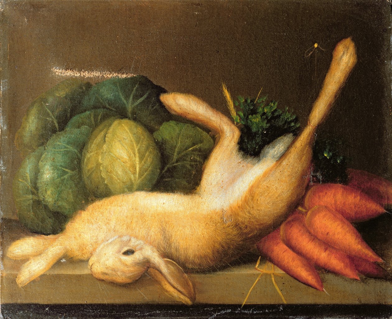 Stilleben av en hare, ca. 1840 av English School