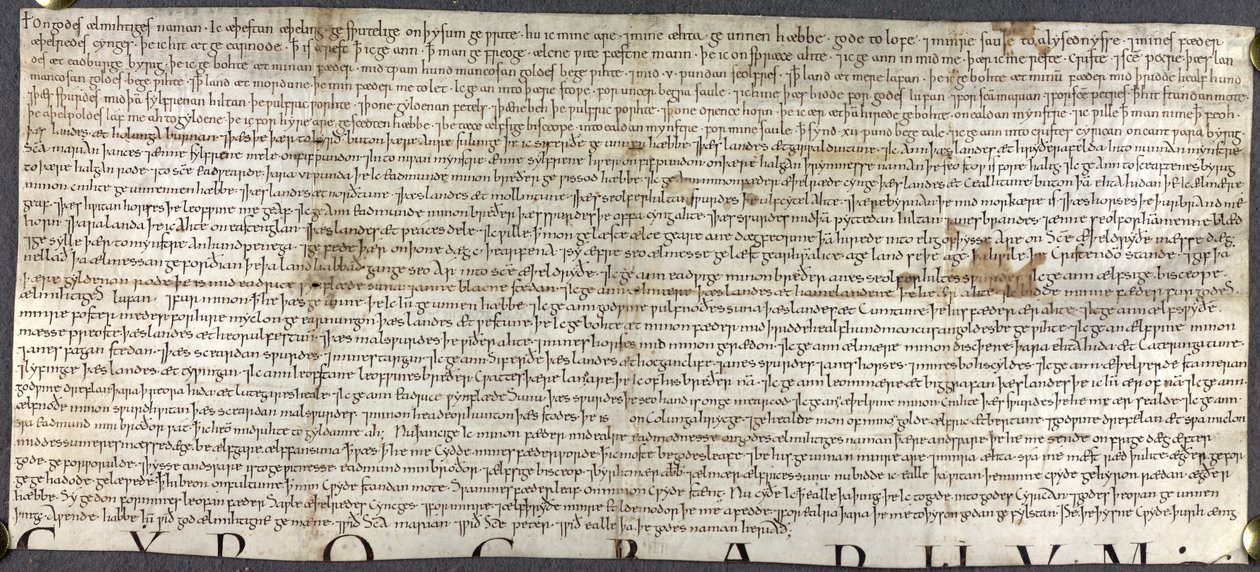 Stowe Charter 37, Testamente fra Ætheling Æthelstan av English School