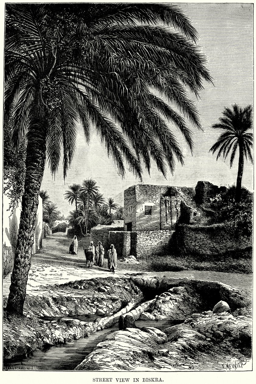 Street View i Biskra (gravering) av English School