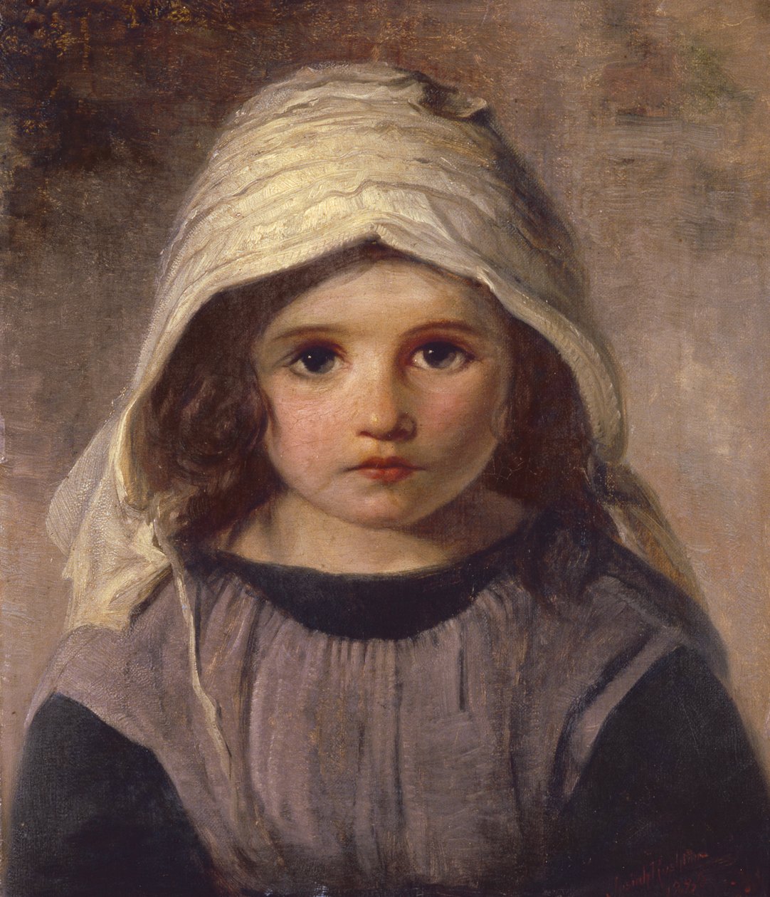 Studie av en jente i en panser, 1890 av English School