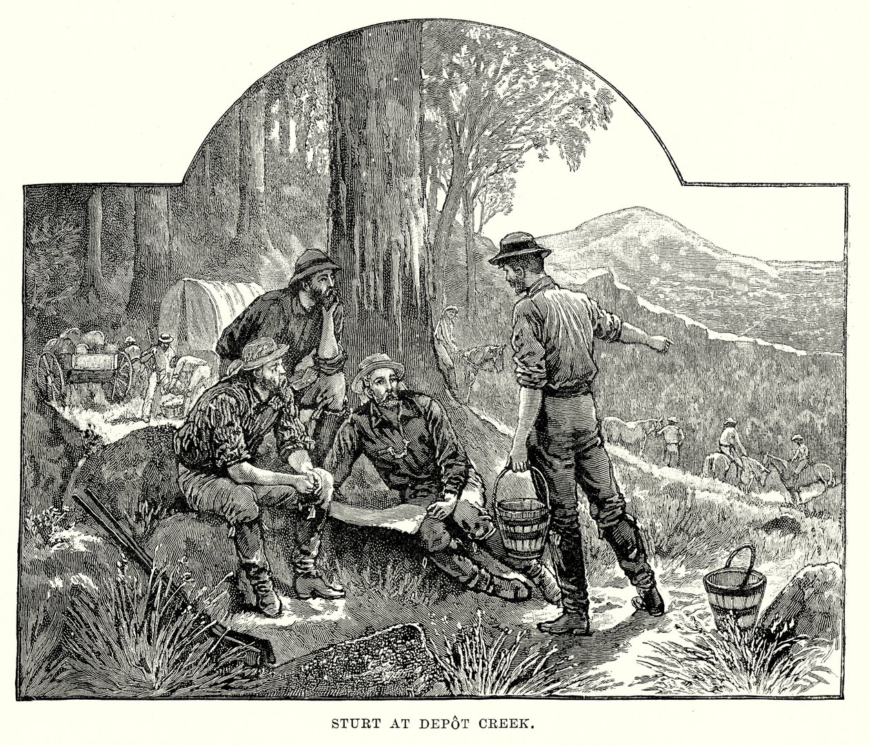 Sturt ved Depot Creek (gravering) av English School