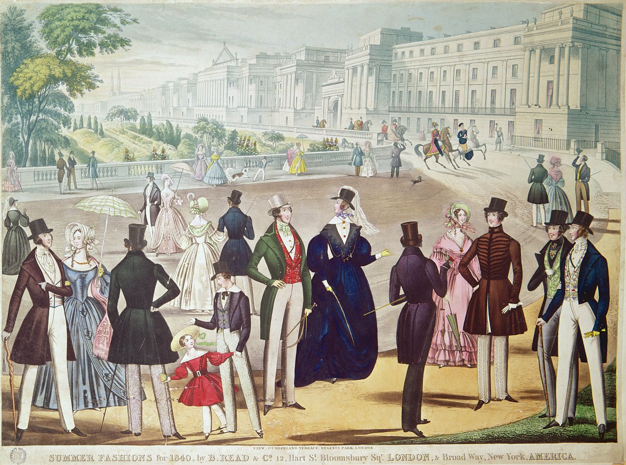 Sommermoter for 1840 (fargegravering) av English School