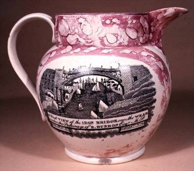 Sunderland Ware kanne, overføringstrykt, tidlig på 1800-tallet (keramikk) av English School