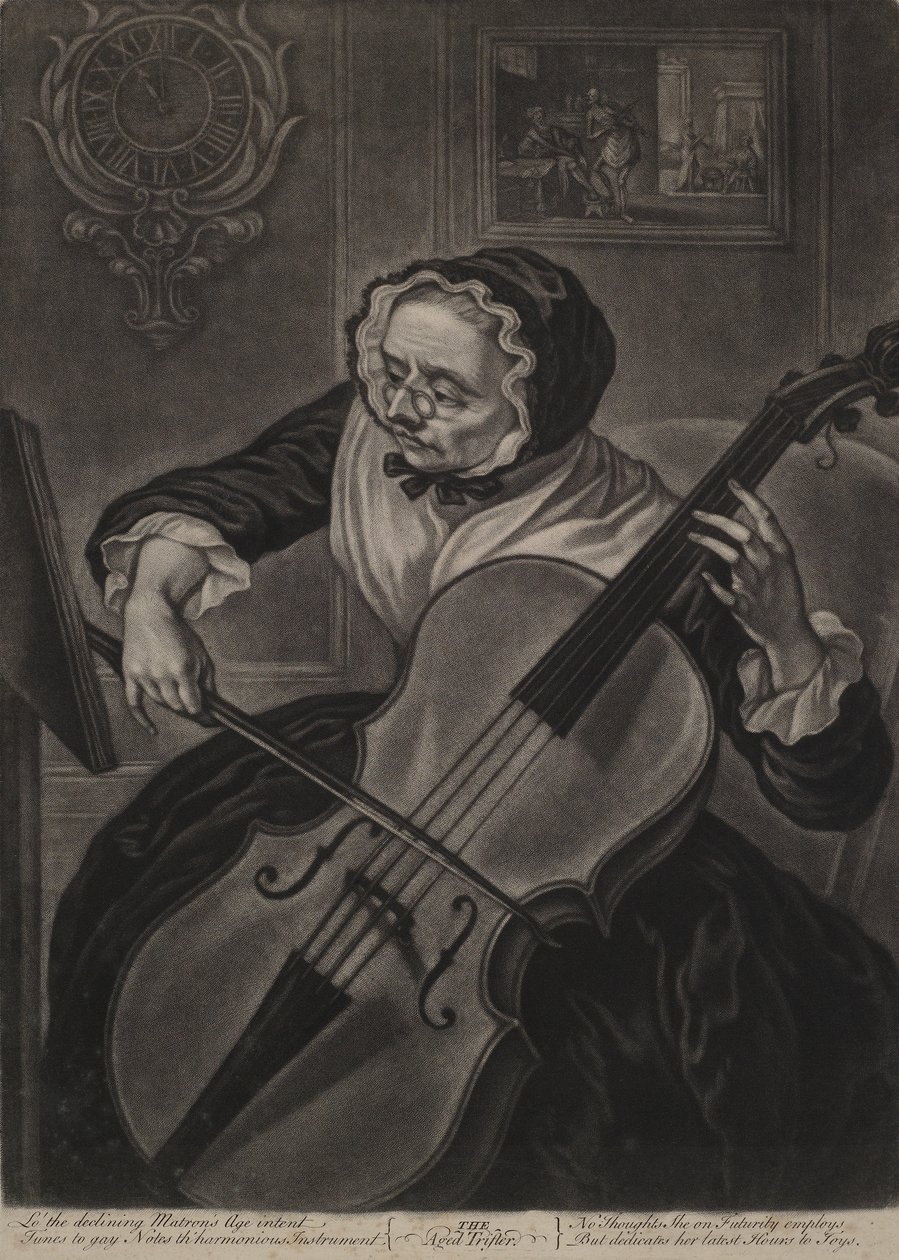 The Aged Trifler, ca. 1750 (mezzotint) av English School