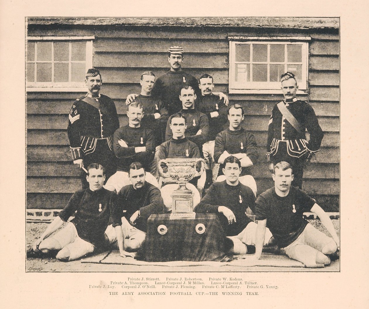 Army Association Football Cup - Vinnerlag, fra The Illustrated Sporting and Dramatic News, 18. mai 1889 av English School