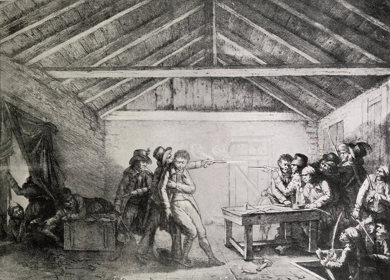 Arrestasjonen av Cato Street Conspirators 23. februar 1820 av English School