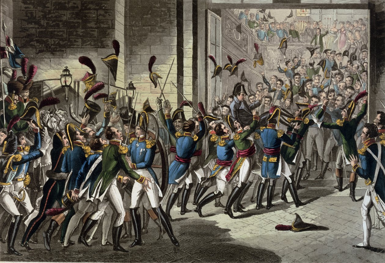 Napoleons ankomst (1769-1821) ved Tuileriene 20. mars 1815 av English School