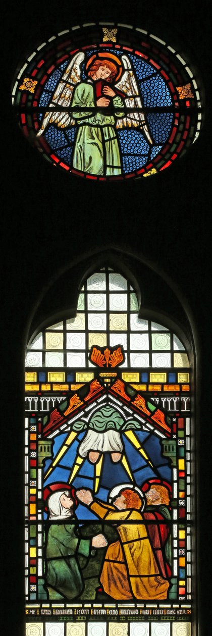 Himmelfart med Jomfru Maria, St. Peter og St. Johannes av English School