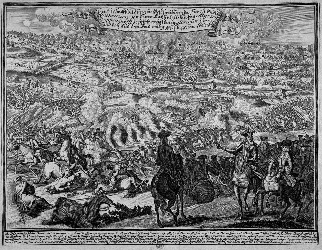 Slaget ved Blenheim, 13. august 1704 av English School