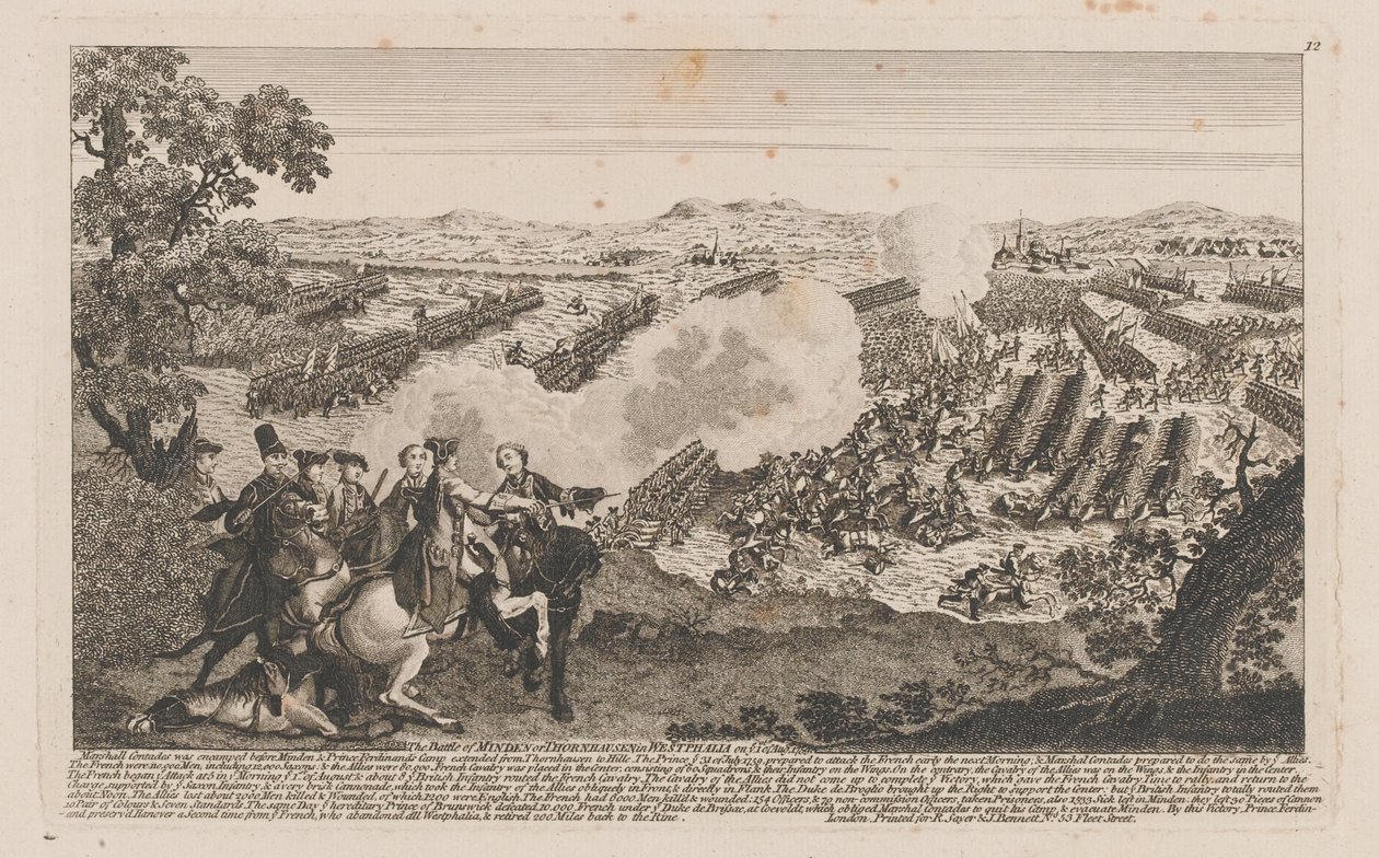 ?Slaget ved Minden eller Thornhausen i Westfalen den 1. august 1759? av English School