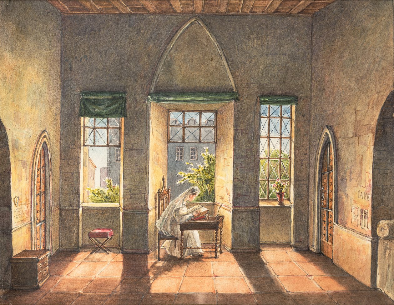 Beauchamp Tower, ca. 1825 (akvarell på papir) av English School