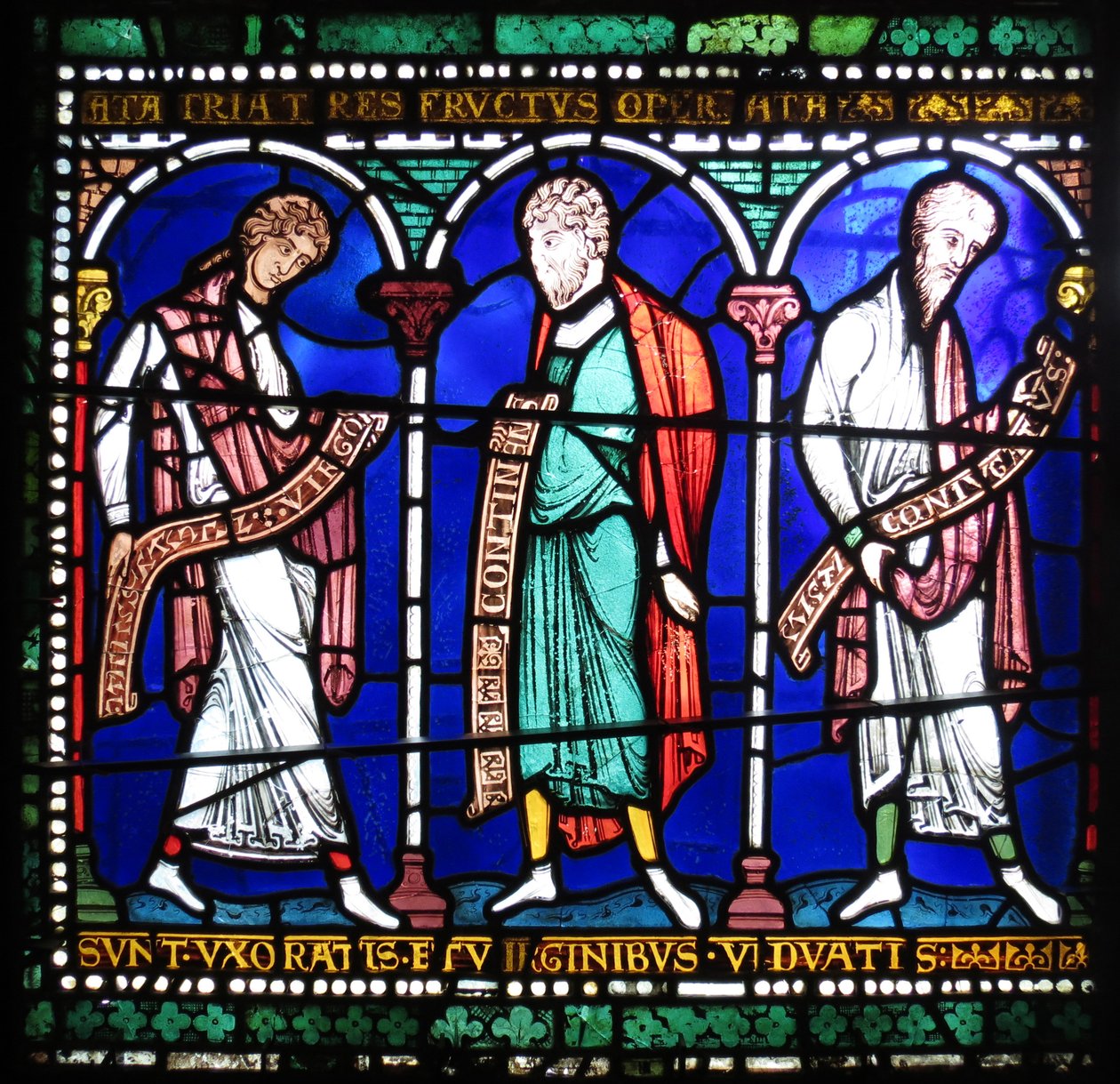 De velsignede stater, Canterbury Cathedral (farget glass) av English School