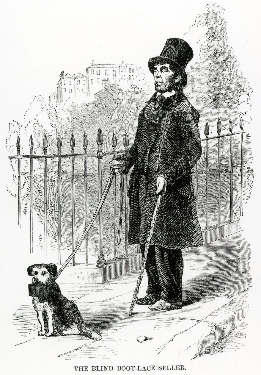 The Blind Boot-Lace Selger, ca. 1840 av English School