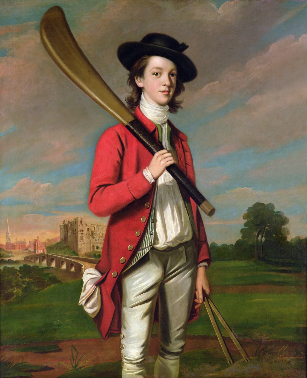 The Boy with a Bat: Walter Hawkesworth Fawkes, ca. 1760 av English School