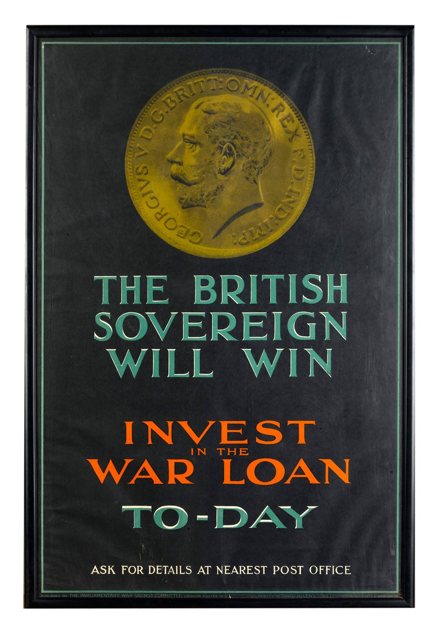 The British Sovereign Will Win, WWI-krigslånsplakat av English School