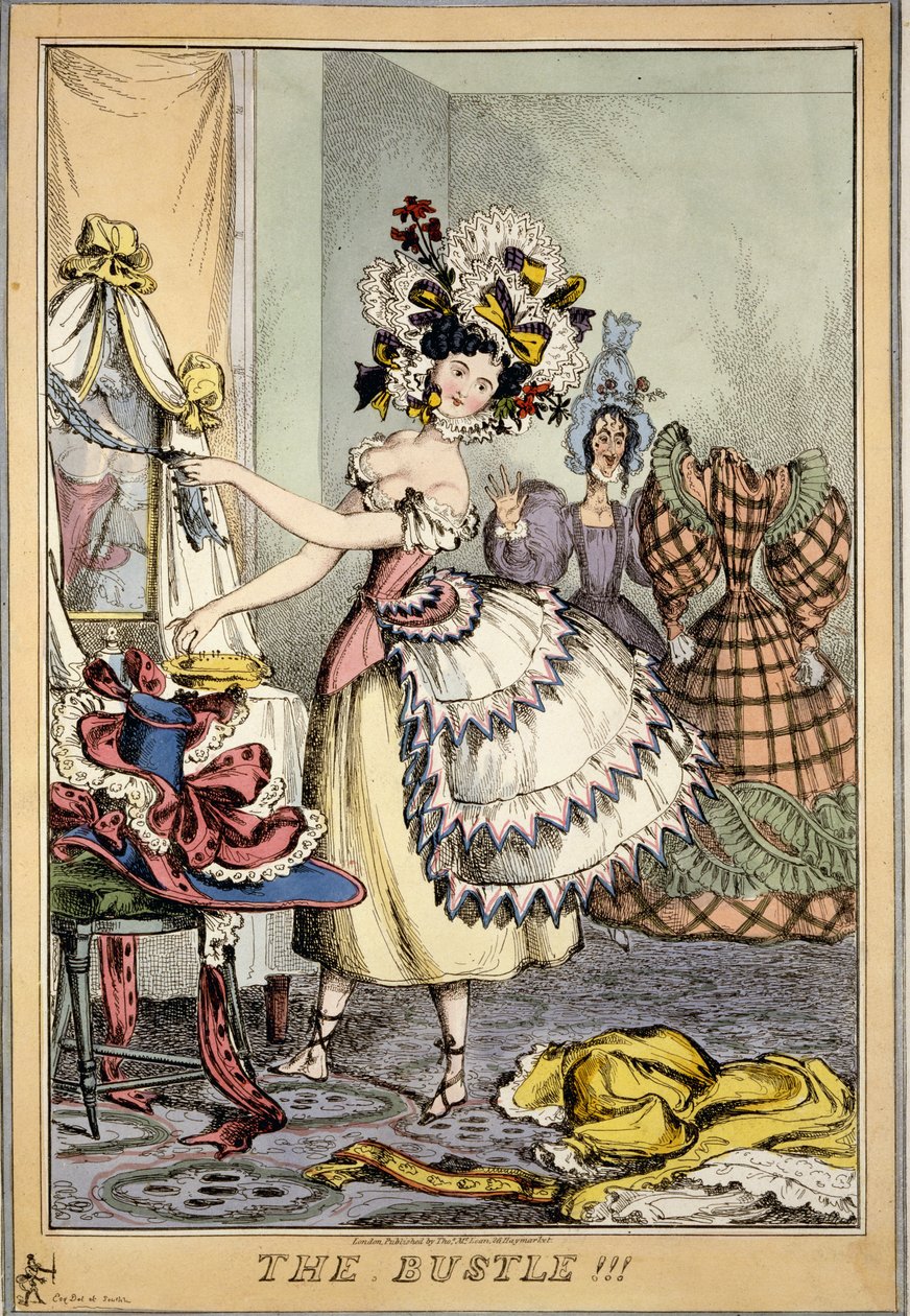 The Bustle!!!, pub. Thos. McLean, London (håndfarget gravering) av English School
