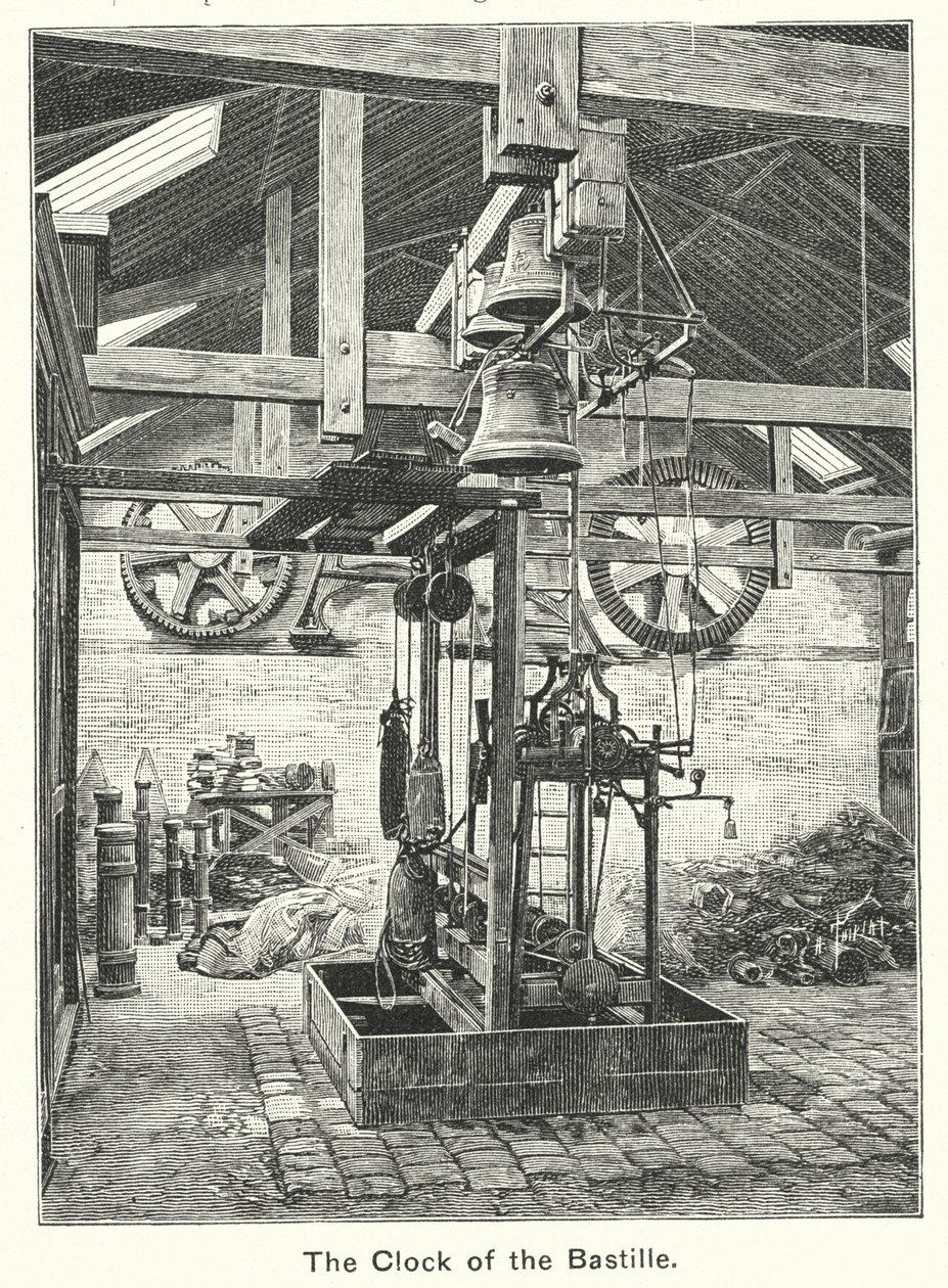 Bastillens klokke (gravering) av English School
