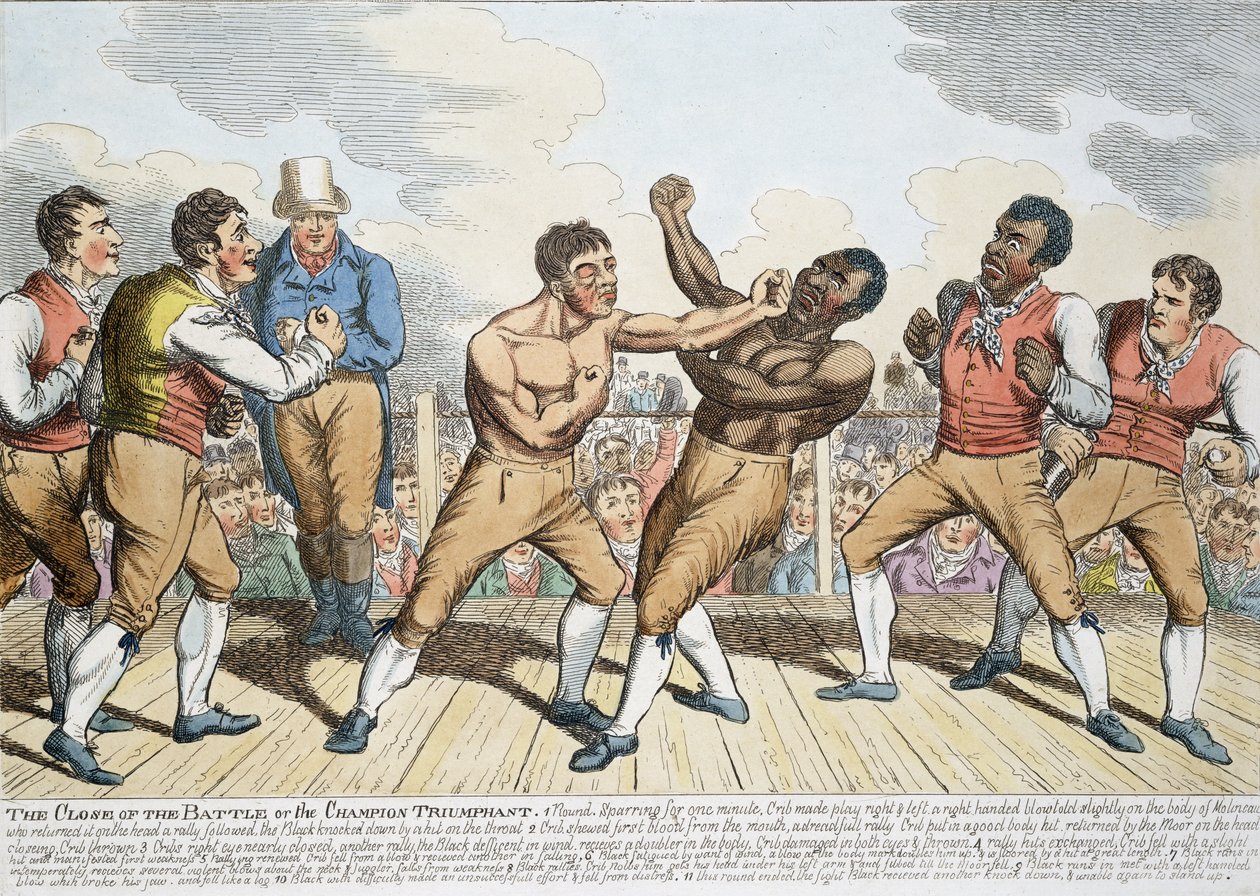 The Close of the Battle or the Champion Triumphant, utgitt 1811 av English School