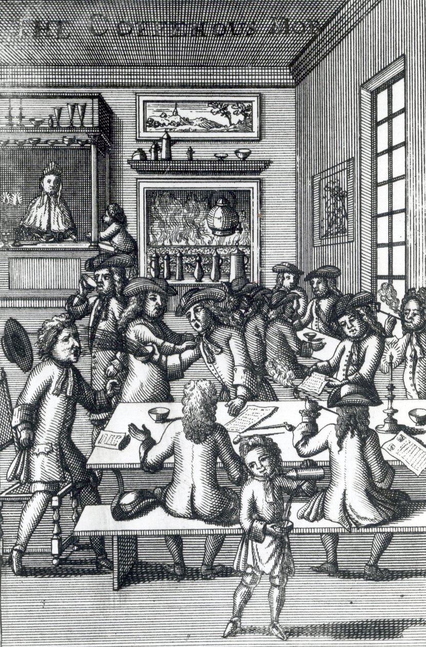 The Coffeehouse Mob, av Edward Ward, hentet fra Vulgus Britannicus, 1710 av English School