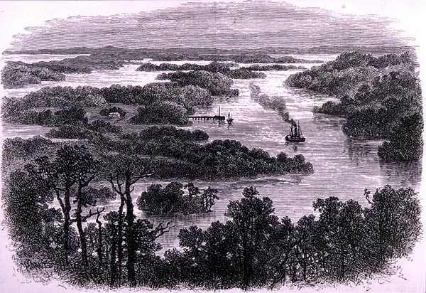 The Confluence of the Murray and Darling Rivers, nær Wentworth, New South Wales, Australia, fra 