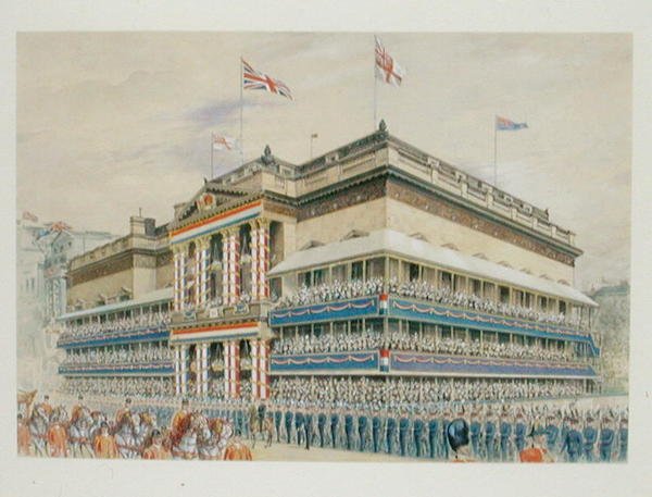 The Coronation Procession of King George V (1856-1936) 1910 (akvarell på papir) av English School