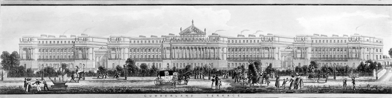 The Cumberland Terrace, 1831 av English School