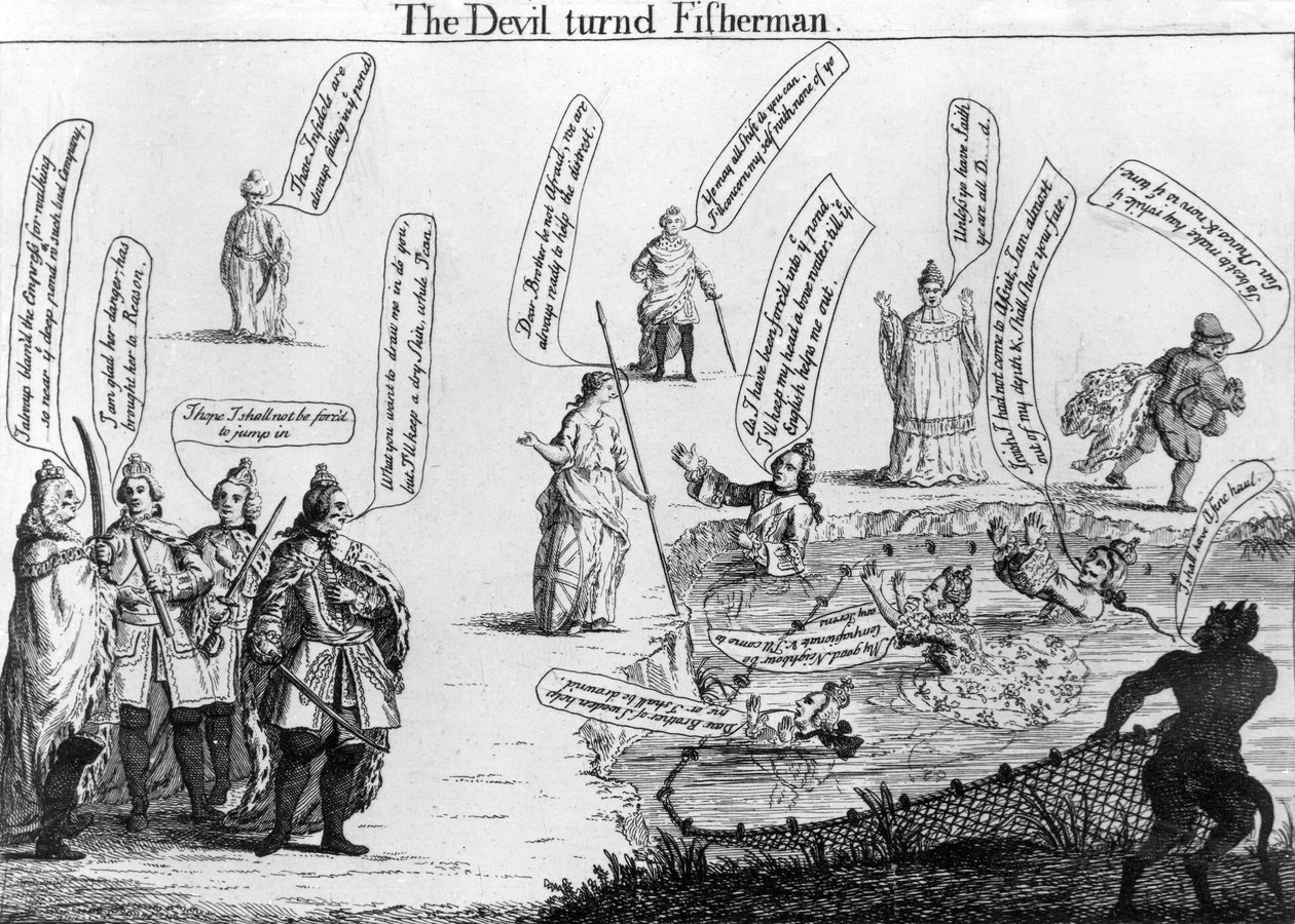 Djevelen ble fisker, ca. 1757 av English School