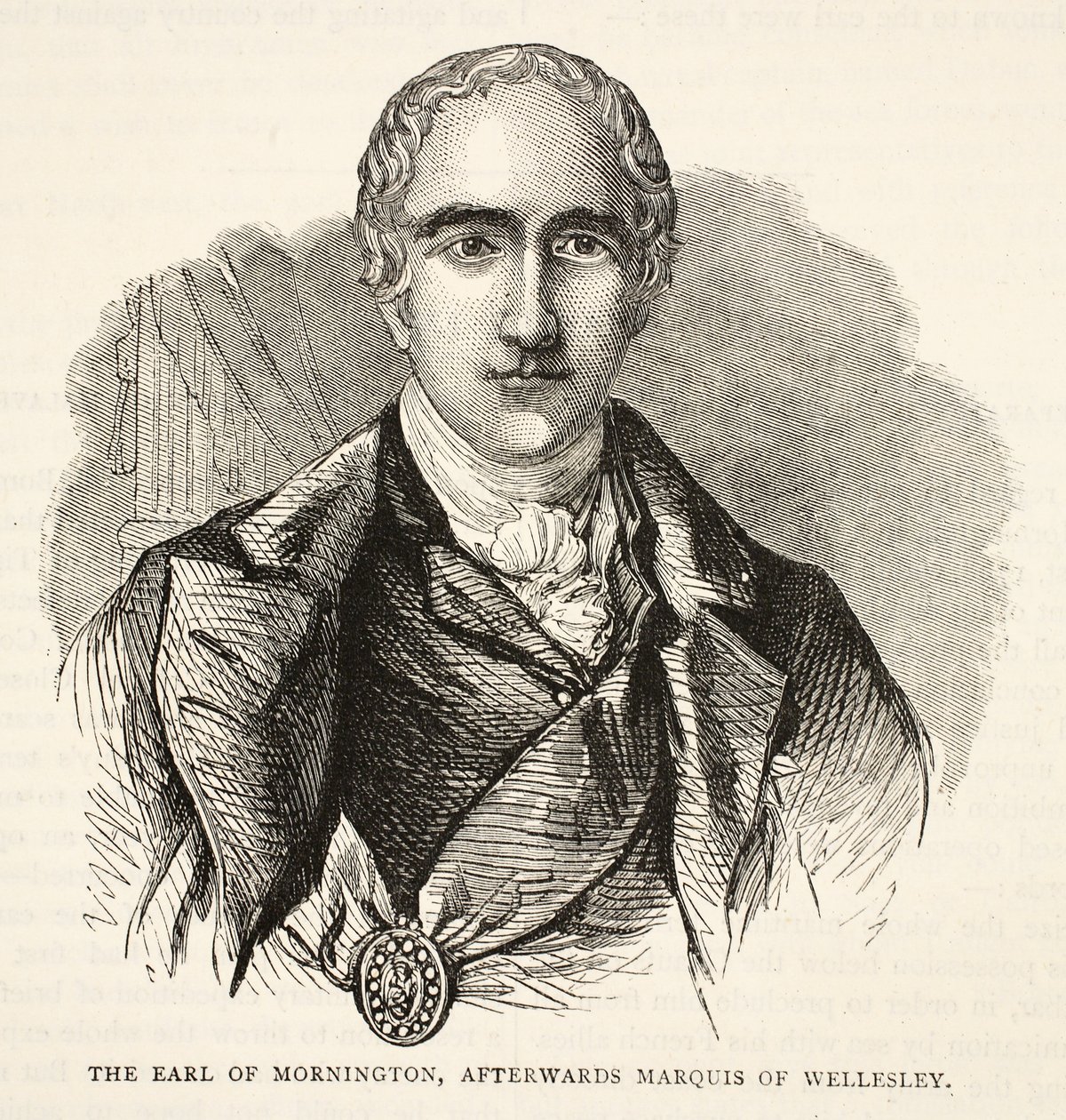 The Earl of Mornington, etterpå Marquis of Wellesley, illustrasjon fra Cassells Illustrated History of India av James Grant, pub. 1879 av English School