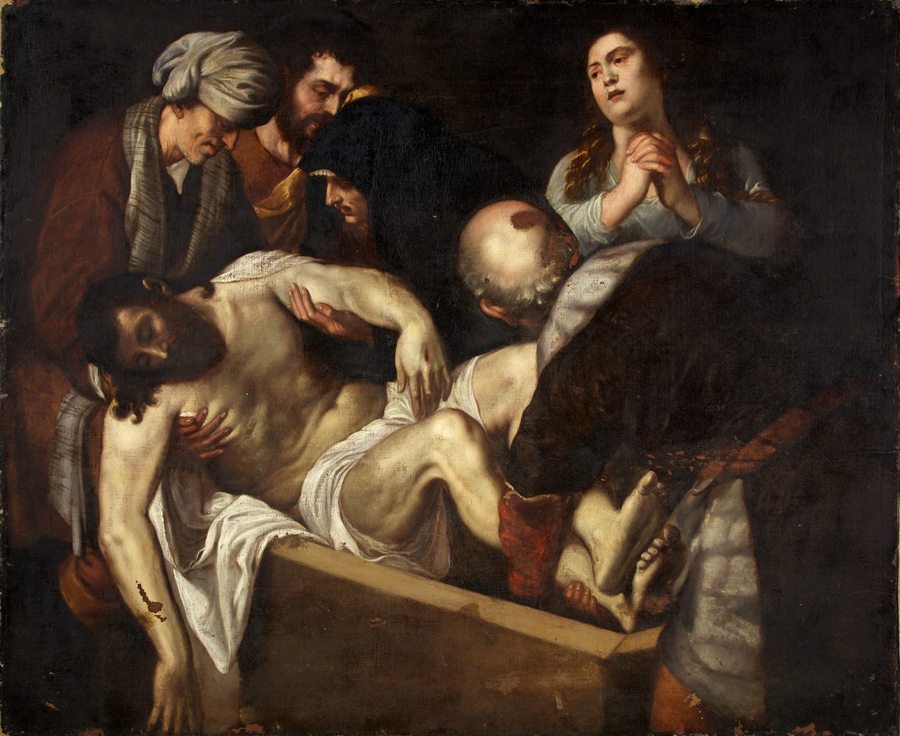 The Entombment (olje på lerret) av English School