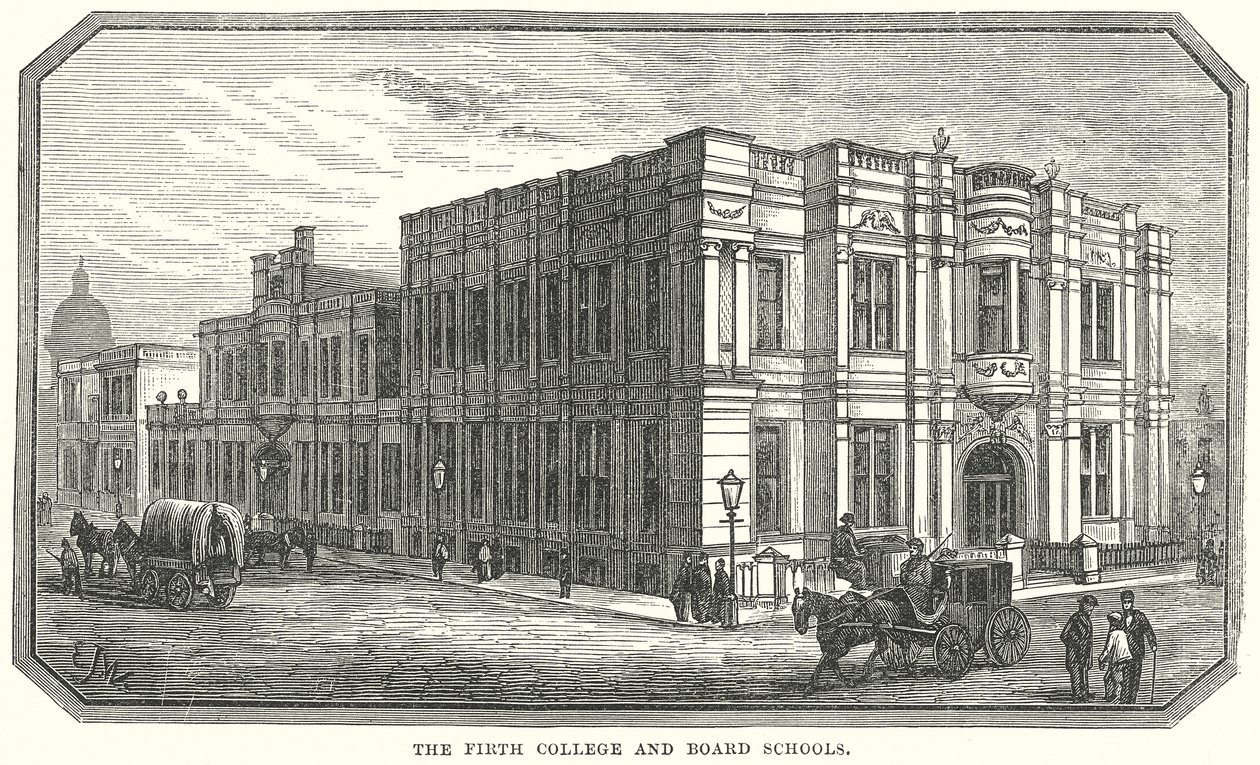 Firth College og Board Schools (gravering) av English School