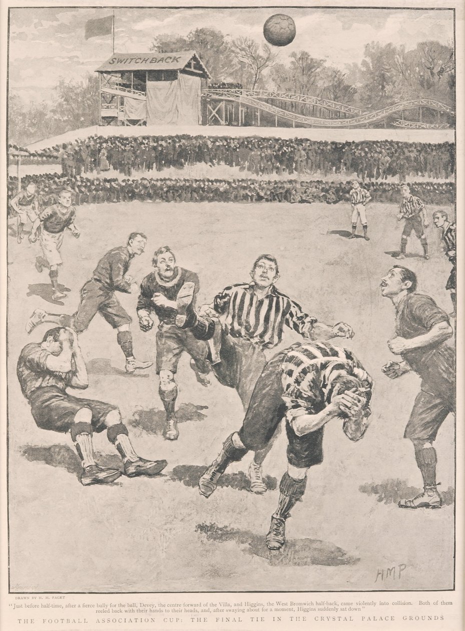 The Football Association Cup - Den endelige uavgjort på Crystal Palace Grounds, 1895 av English School