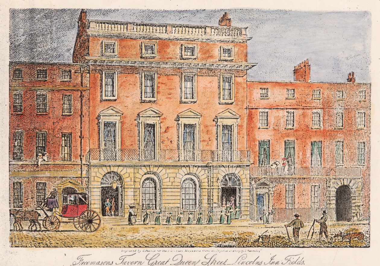 The Freemasons Tavern, 1863 av English School